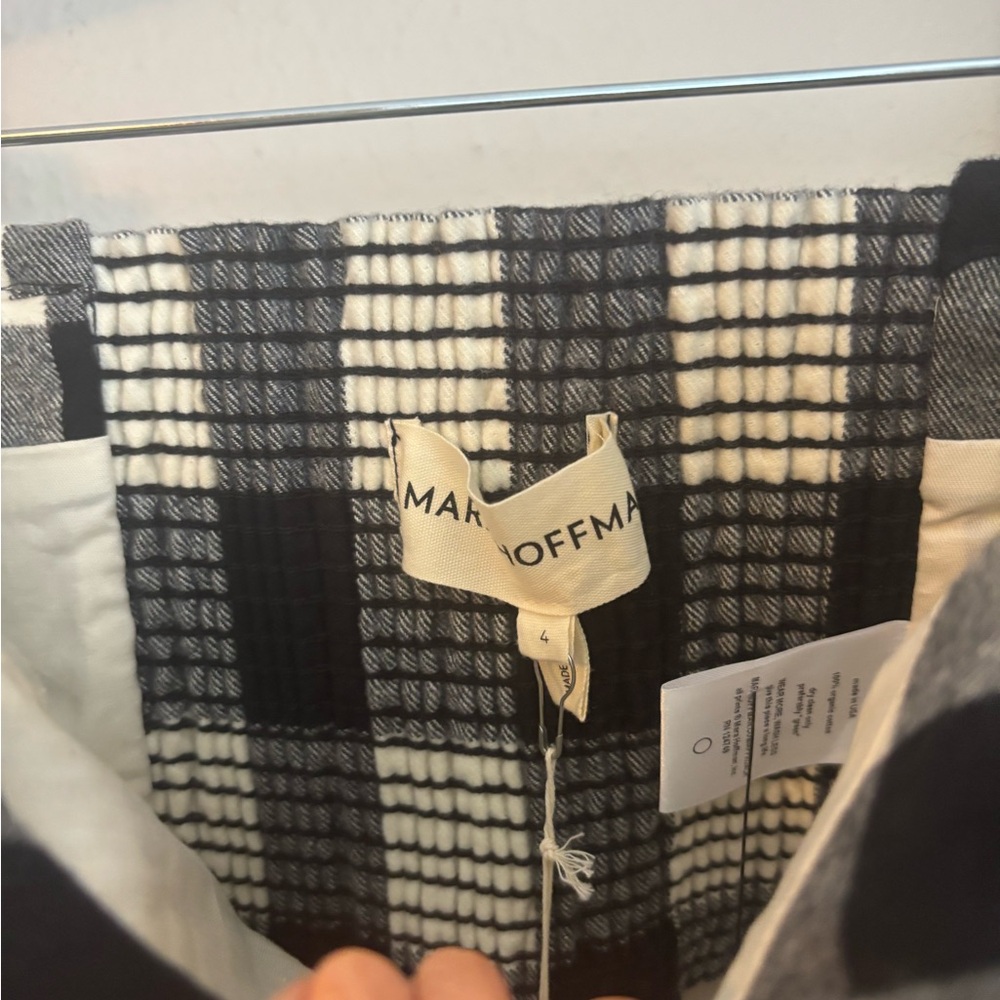 NWT Mara Hoffman Layne Cropped Checked Cotton-Flannel Strapless Top 4 - Picture 8 of 12